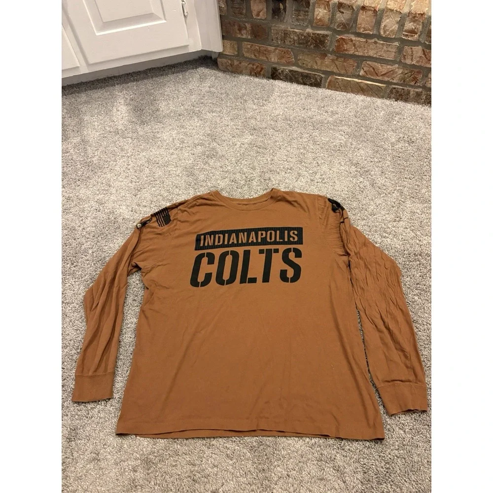 NIKE INDIANAPOLIS COLTS NFL SALUTE TO SERVICE LS T-SHIRT MEN Large USA MILITARY